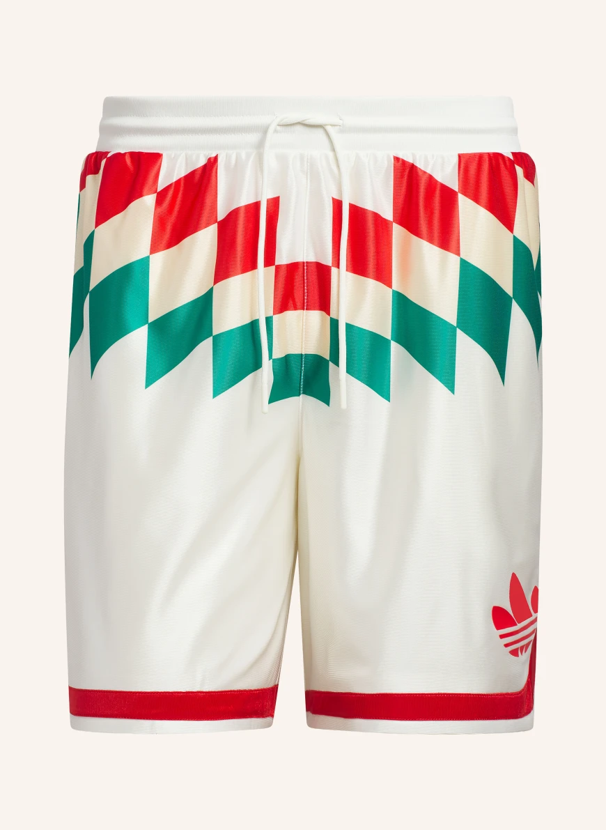 adidas Pantaloni scurți DIAMOND PACK ECRU / ROȘU / VERDE