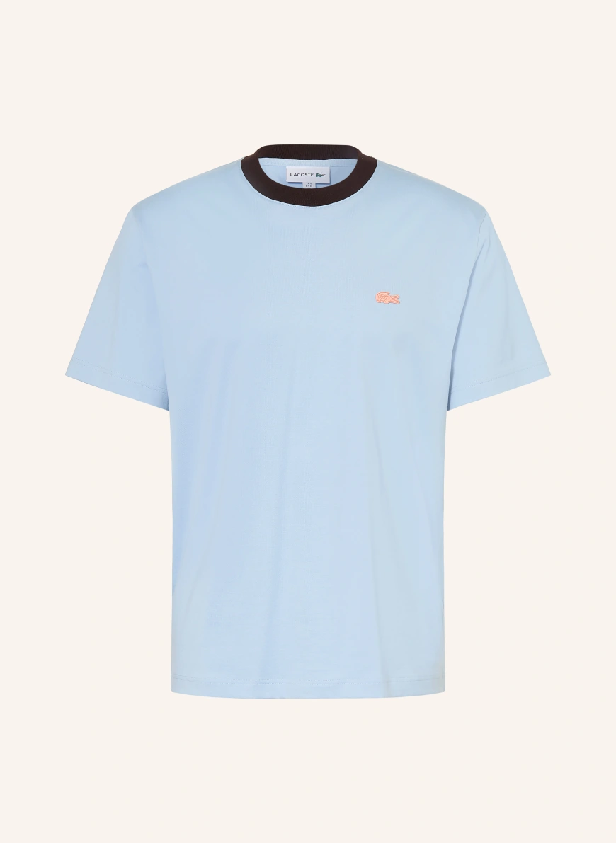 LACOSTE T-Shirt HELLBLAU / DUNKELBRAUN
