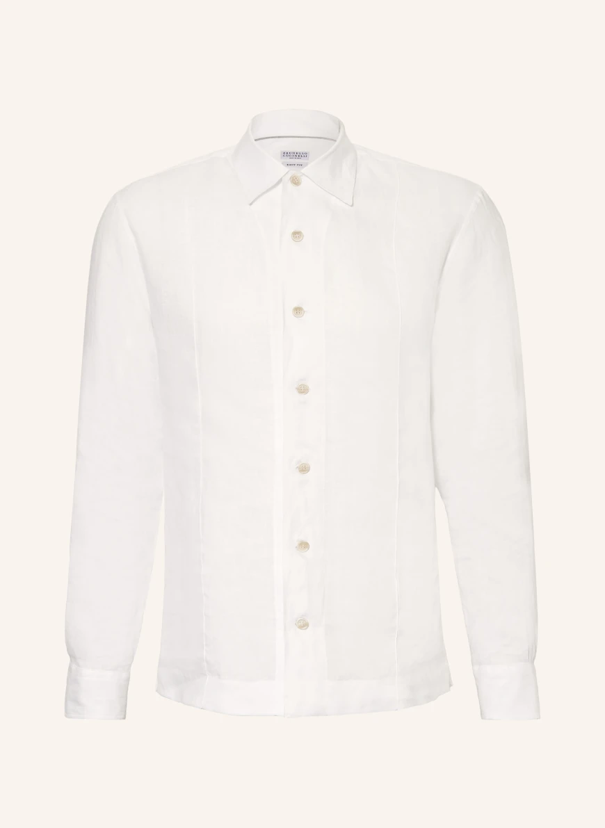 BRUNELLO CUCINELLI Comfort Fit linen shirt WHITE