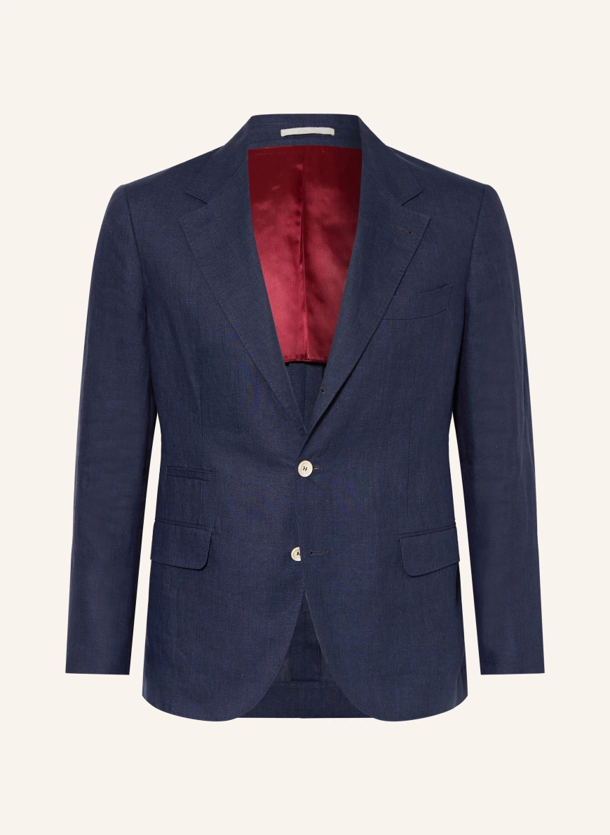 BRUNELLO CUCINELLI Jakke i ekstra slim fit af hør C009 Navy