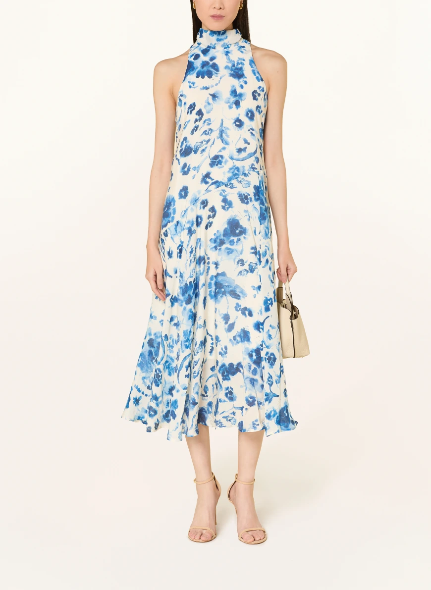 YERSE Schluppenkleid SARA WEISS / DUNKELBLAU / BLAU
