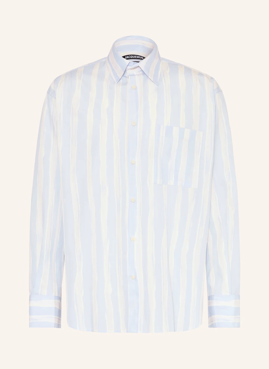 JACQUEMUS LE PAYSAN Comfort Fit Shirt LIGHT BLUE / WHITE