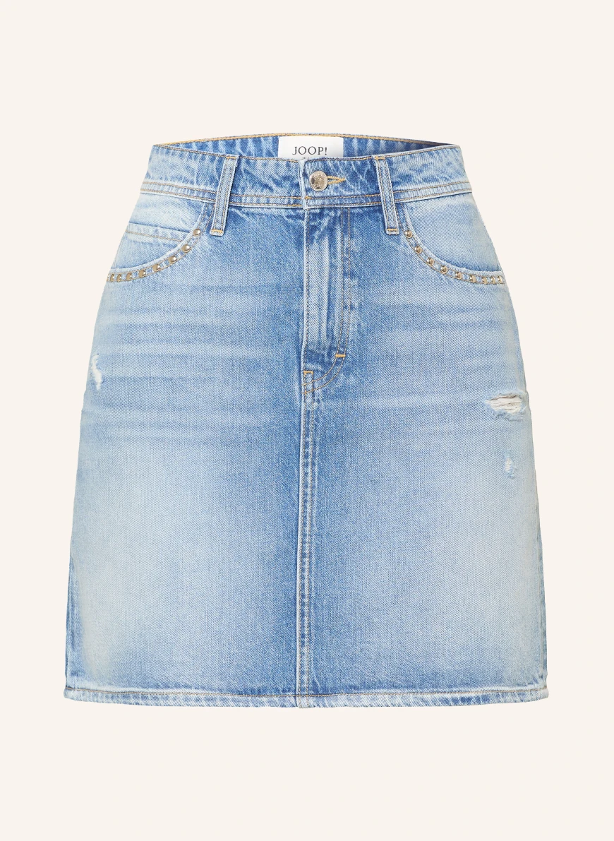 JOOP! JEANS ROSALIE denim skirt with studs BLUE