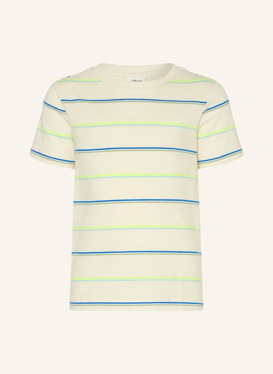 s.Oliver RED T-shirt ECRU / NEON YELLOW / BLUE