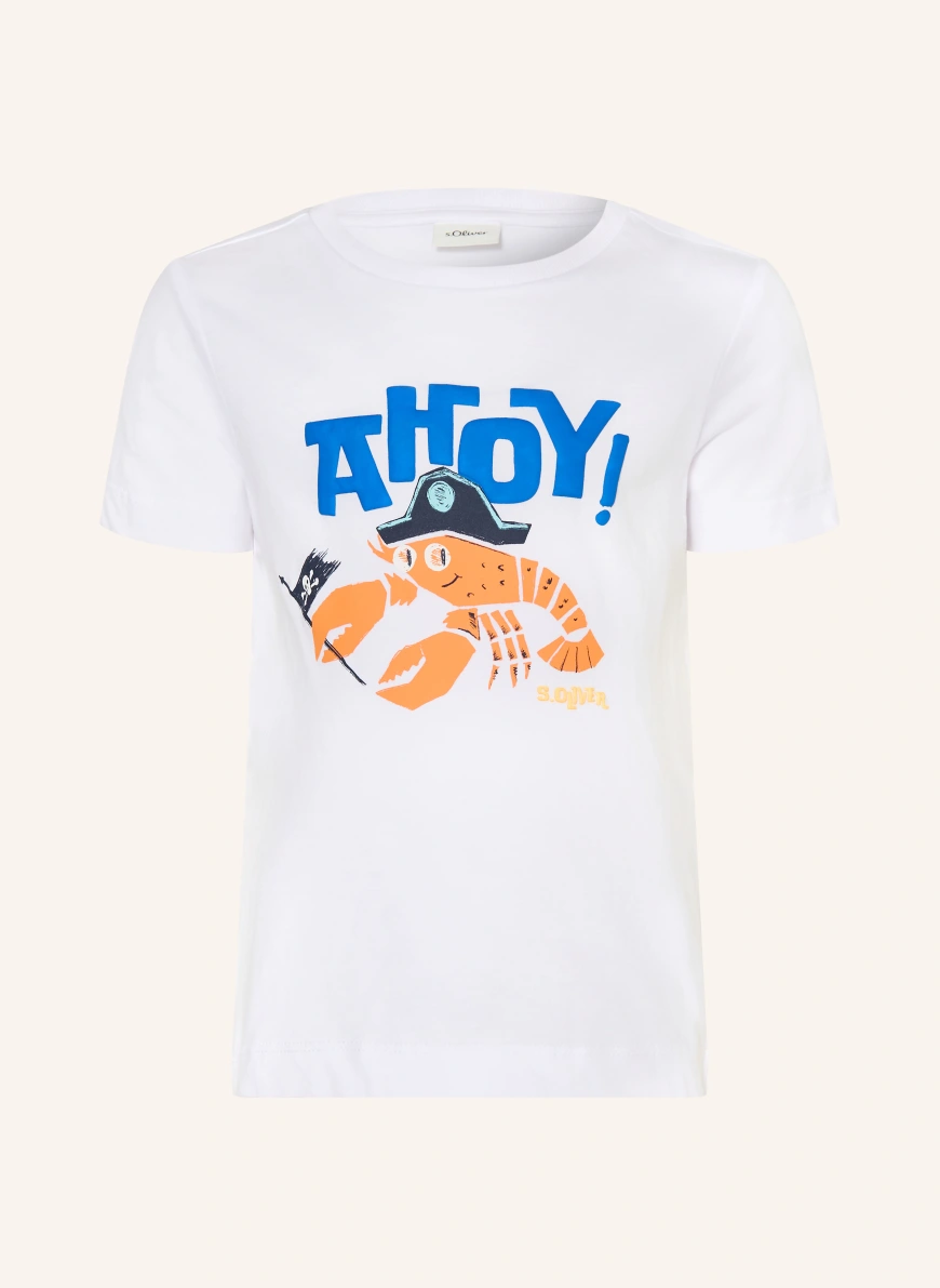 s.Oliver RED T-shirt WHITE / ORANGE / BLUE