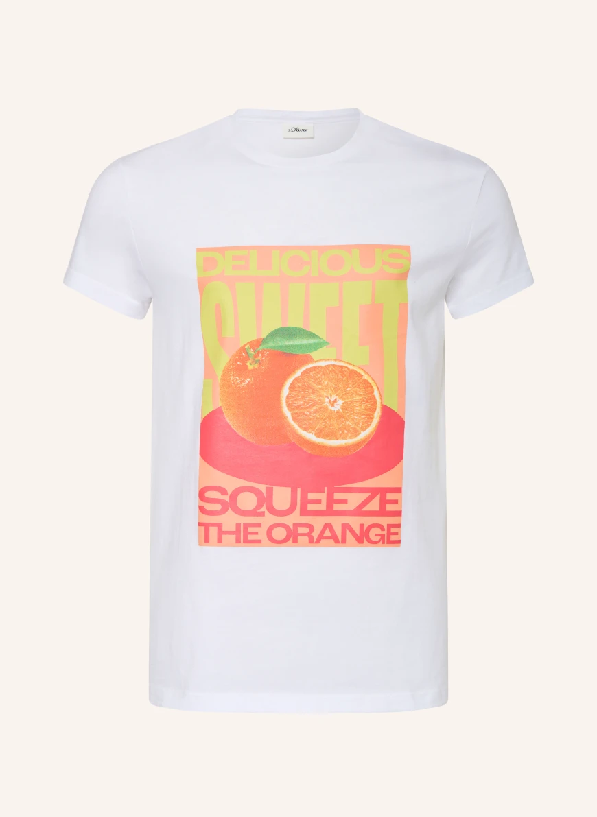 s.Oliver RED T-shirt WHITE / ORANGE / YELLOW