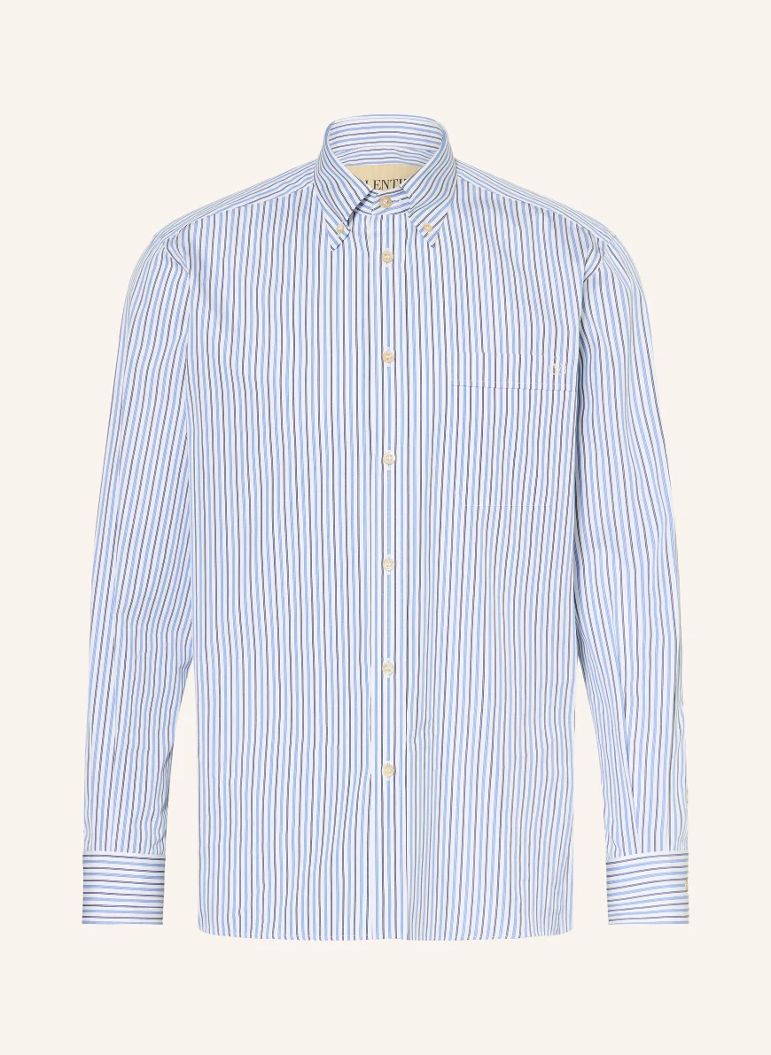 VALENTINO Comfort Fit Shirt LIGHT BLUE / DARK BLUE / WHITE
