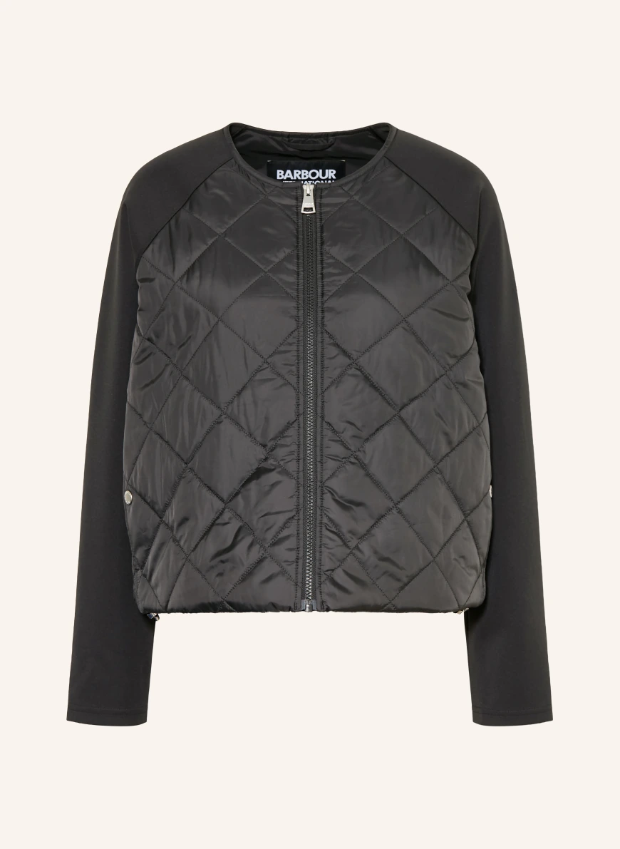 BARBOUR INTERNATIONAL SEREN quilted jacket in a mix of materials BLACK