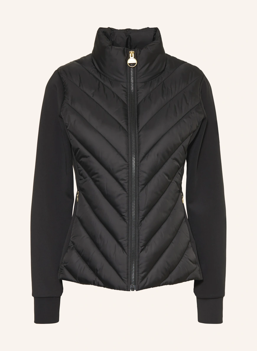 BARBOUR INTERNATIONAL LUXARA quilted jacket in a mix of materials BLACK