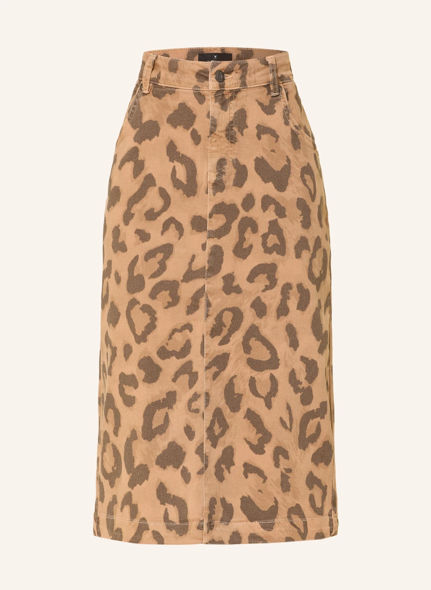monari denim skirt COGNAC / BLACK