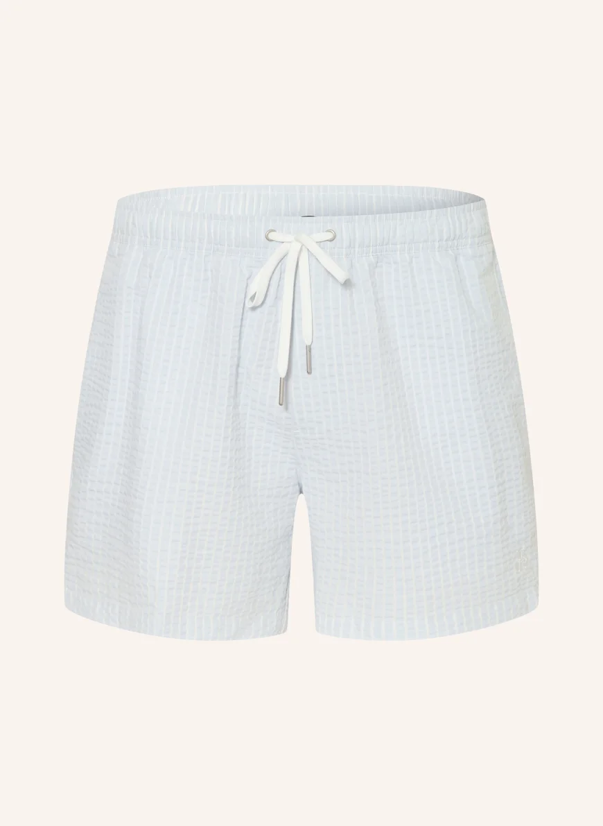 Marc O'Polo Badeshorts LYSEBLÅ / HVID