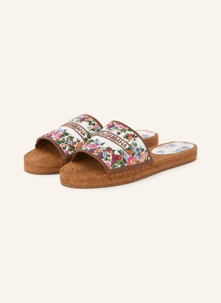 DOLCE & GABBANA mules WHITE / PINK / GREEN