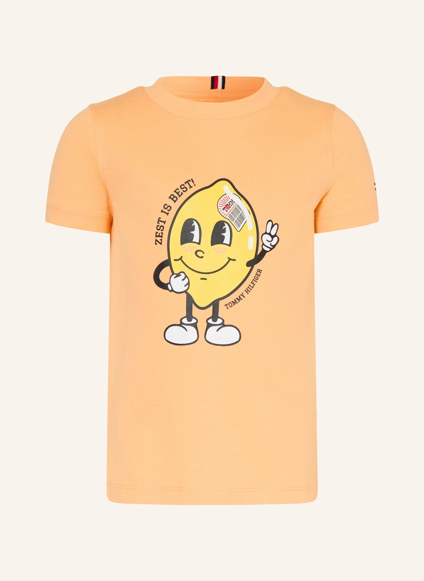 TOMMY HILFIGER T-shirt LIGHT ORANGE / YELLOW / BLACK