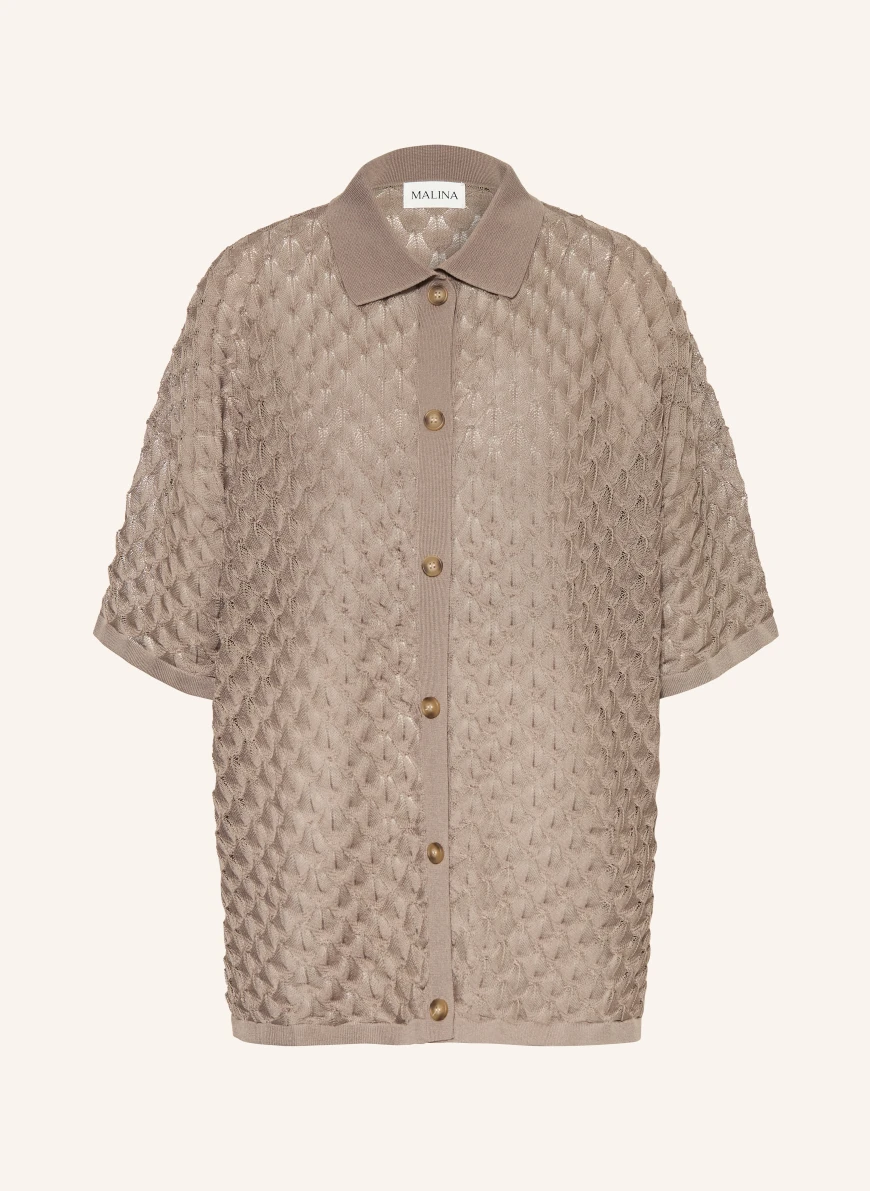 MALINA MOA Oversized Knit Blouse TAUPE