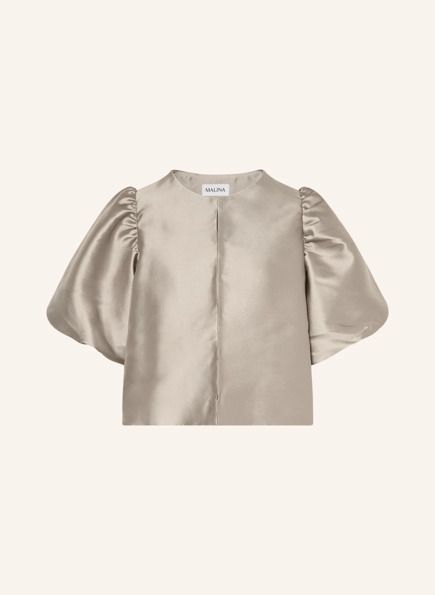 MALINA CLEO Satin Blouse TAUPE