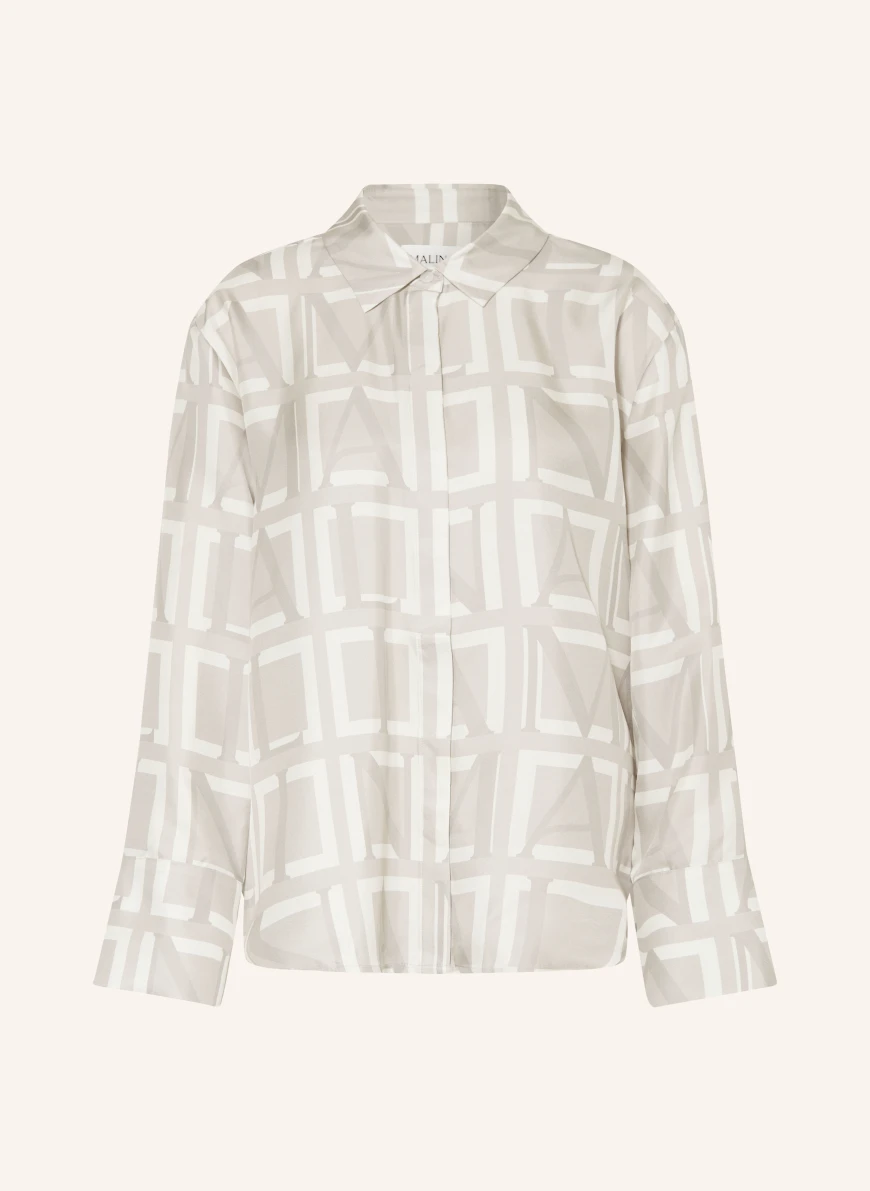 MALINA FELICITY Silk Blouse TAUPE / CREAM