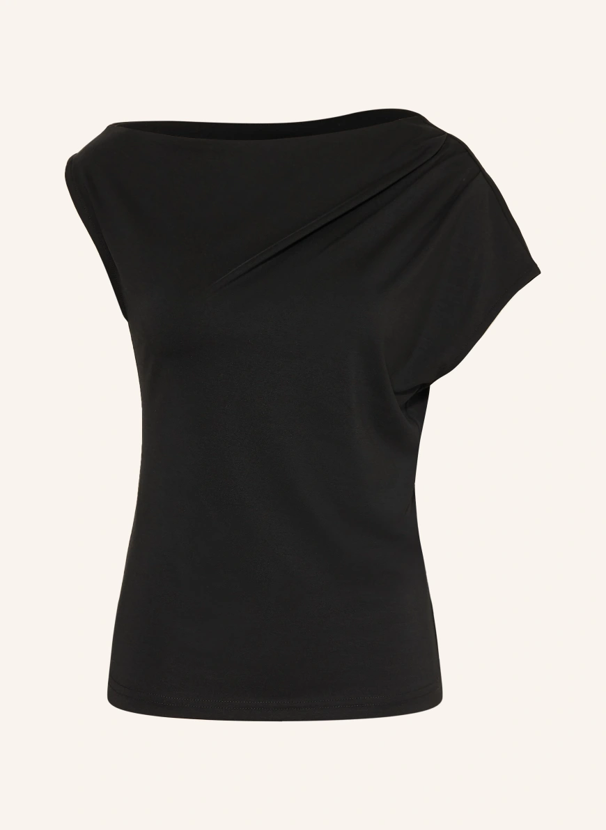 SELECTED one-shoulder top BLACK