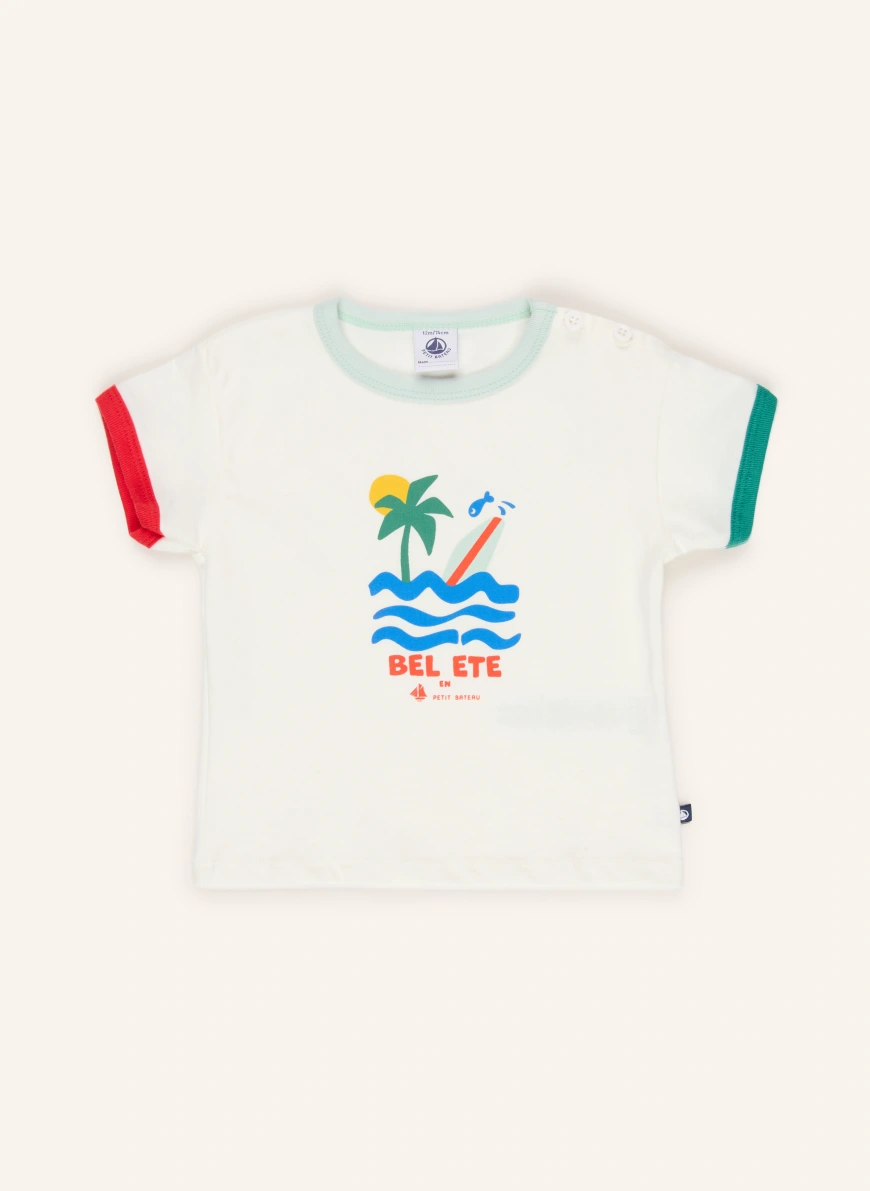 PETIT BATEAU T-shirt WHITE / RED / GREEN