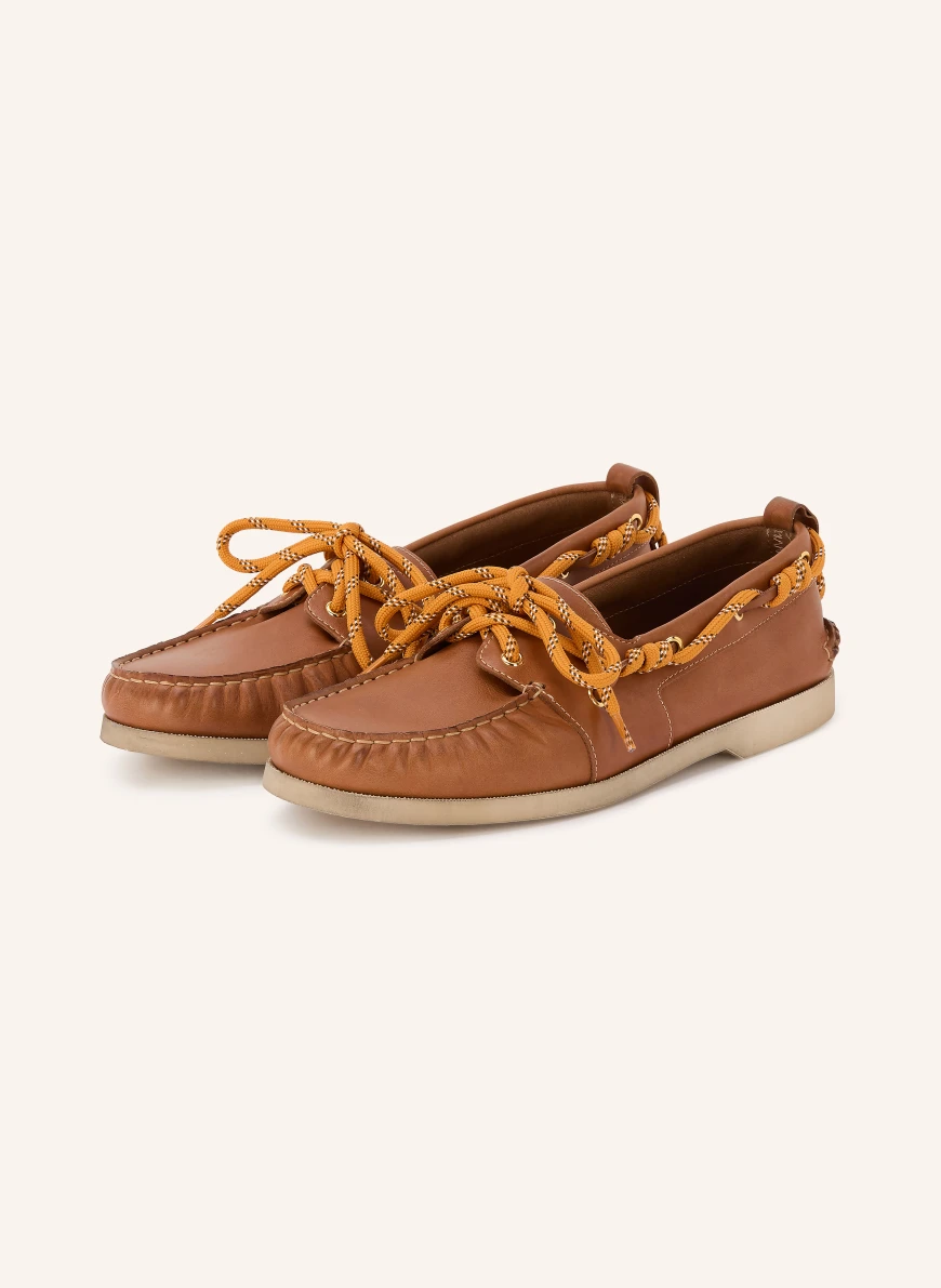 GOLDEN GOOSE boat shoes COGNAC