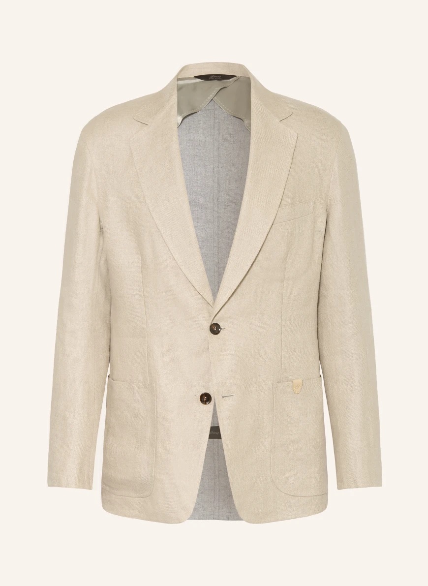 Brioni Linnedjakke i regular fit BEIGE
