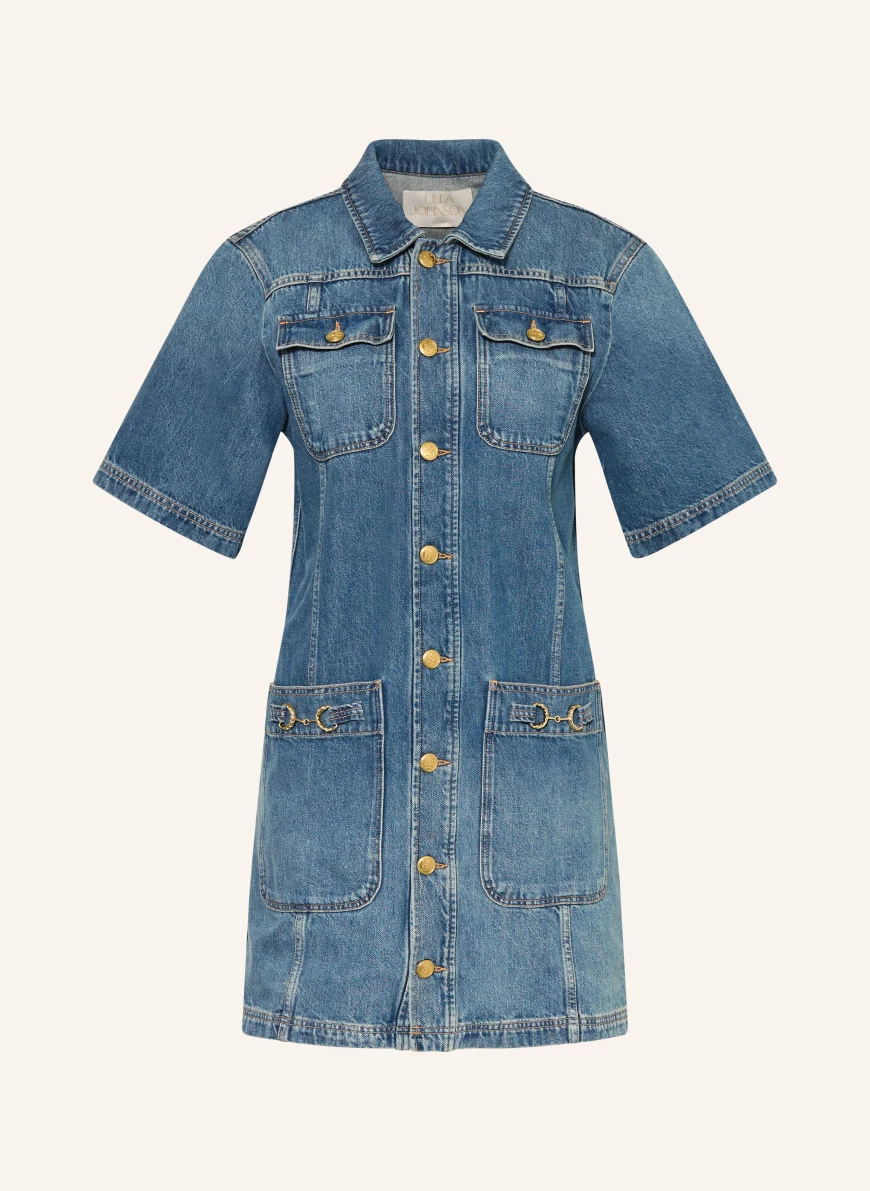 ULLA JOHNSON denim dress BLUE