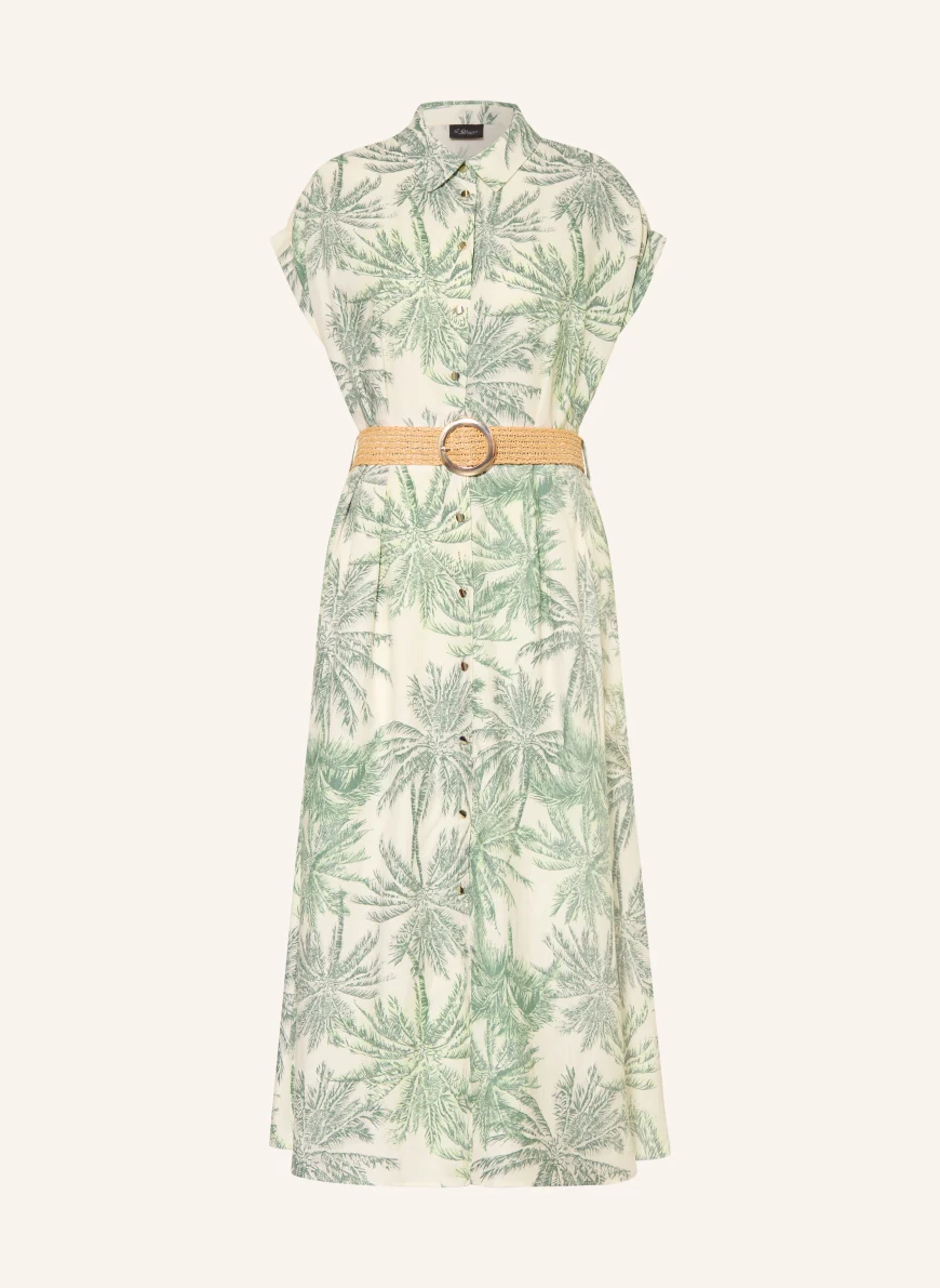 s.Oliver BLACK LABEL Rochie tip cămașă VERDE / ECRU / VERDE ÎNCHIS
