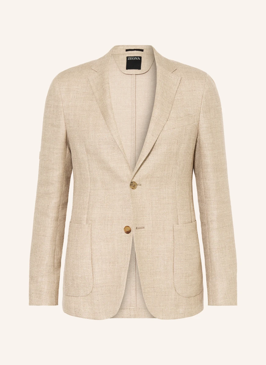 ZEGNA Jakke i ekstra slim fit med hør BEIGE