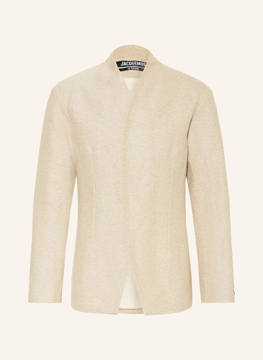 JACQUEMUS Jakke LA VESTE BASTIDE Extra Slim Fit med hør BEIGE