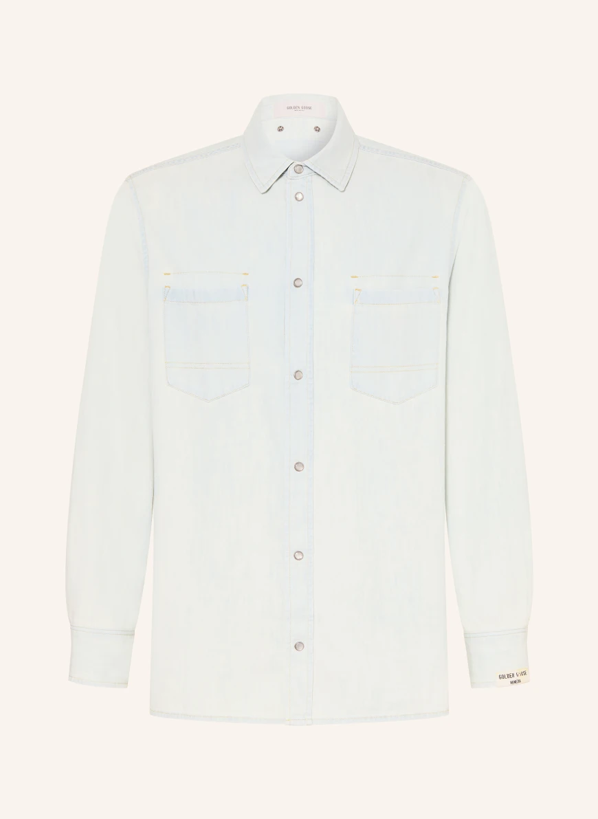GOLDEN GOOSE JOURNEY Oversized Fit Denim Shirt LIGHT BLUE