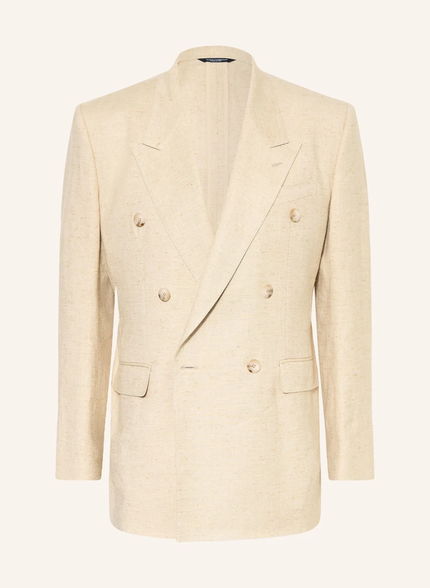 DOLCE & GABBANA Jakke til jakkesæt, slim fit S8230 MELANGE BIANCHI-BEIG