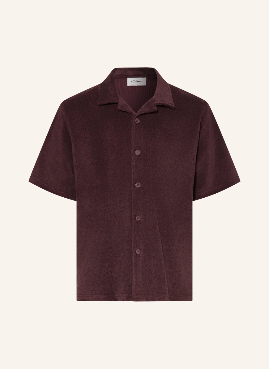 s.Oliver RED Terry cloth resort shirt DARK RED