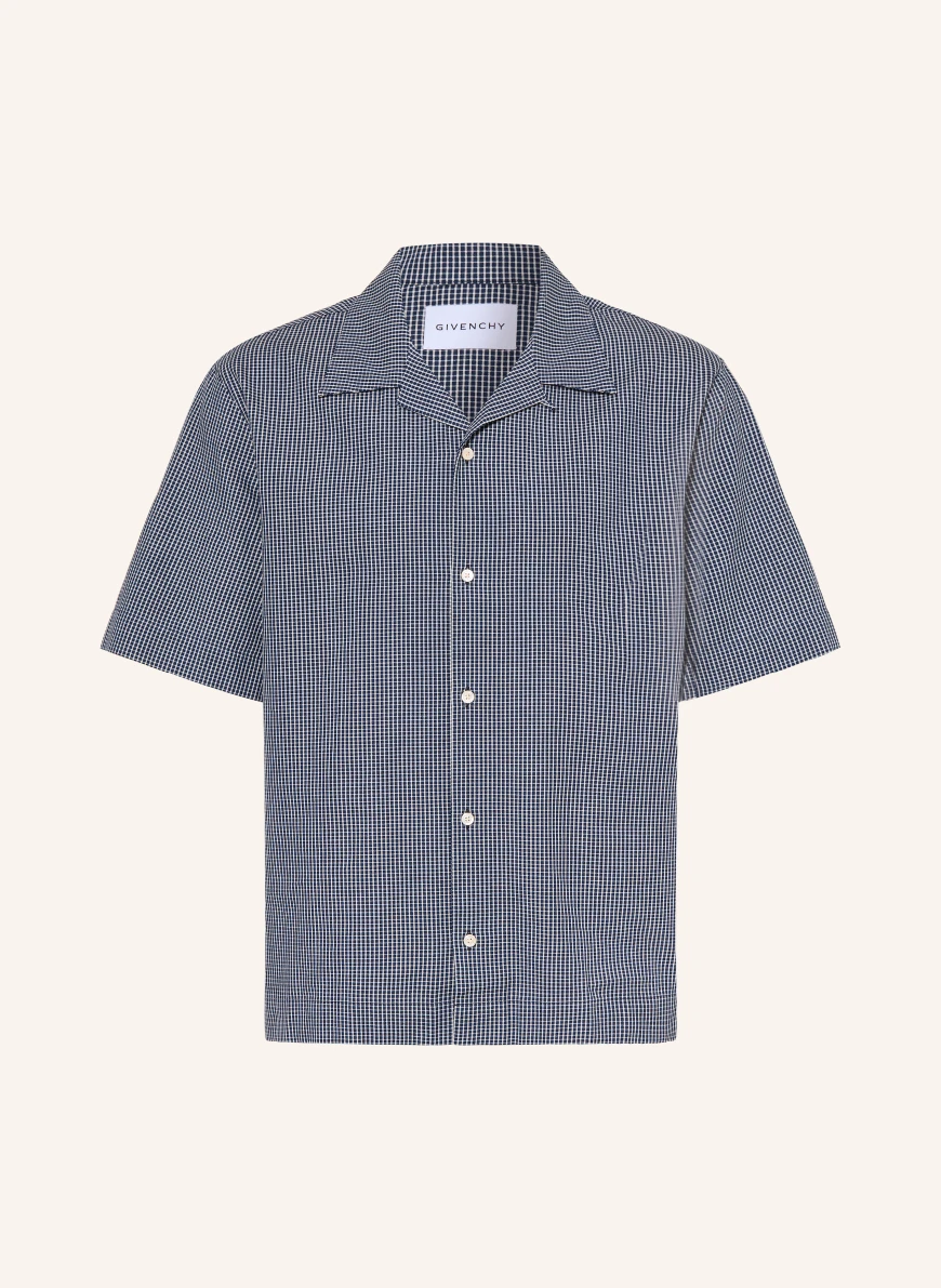 GIVENCHY Comfort Fit Resort Shirt WHITE / BLUE