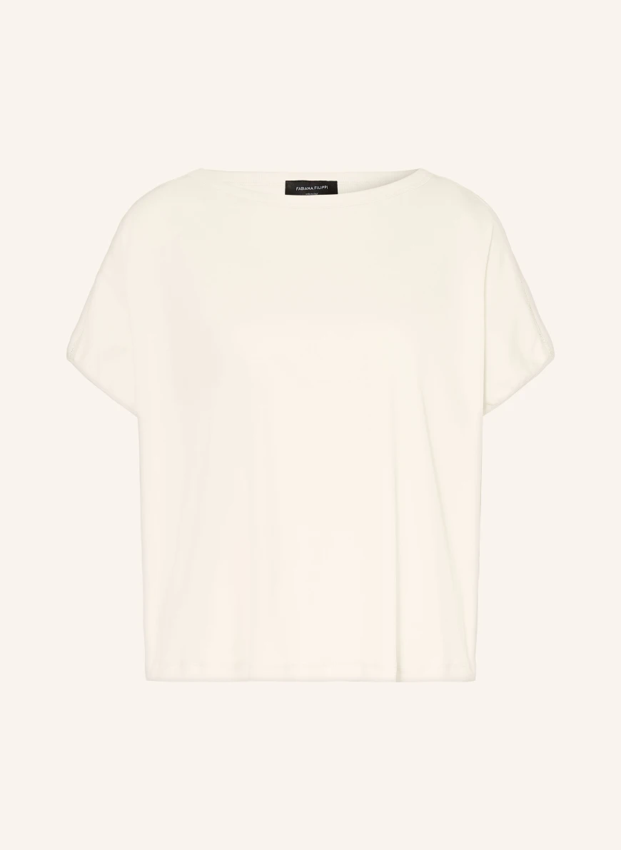 FABIANA FILIPPI T-shirt with rhinestones CREAM