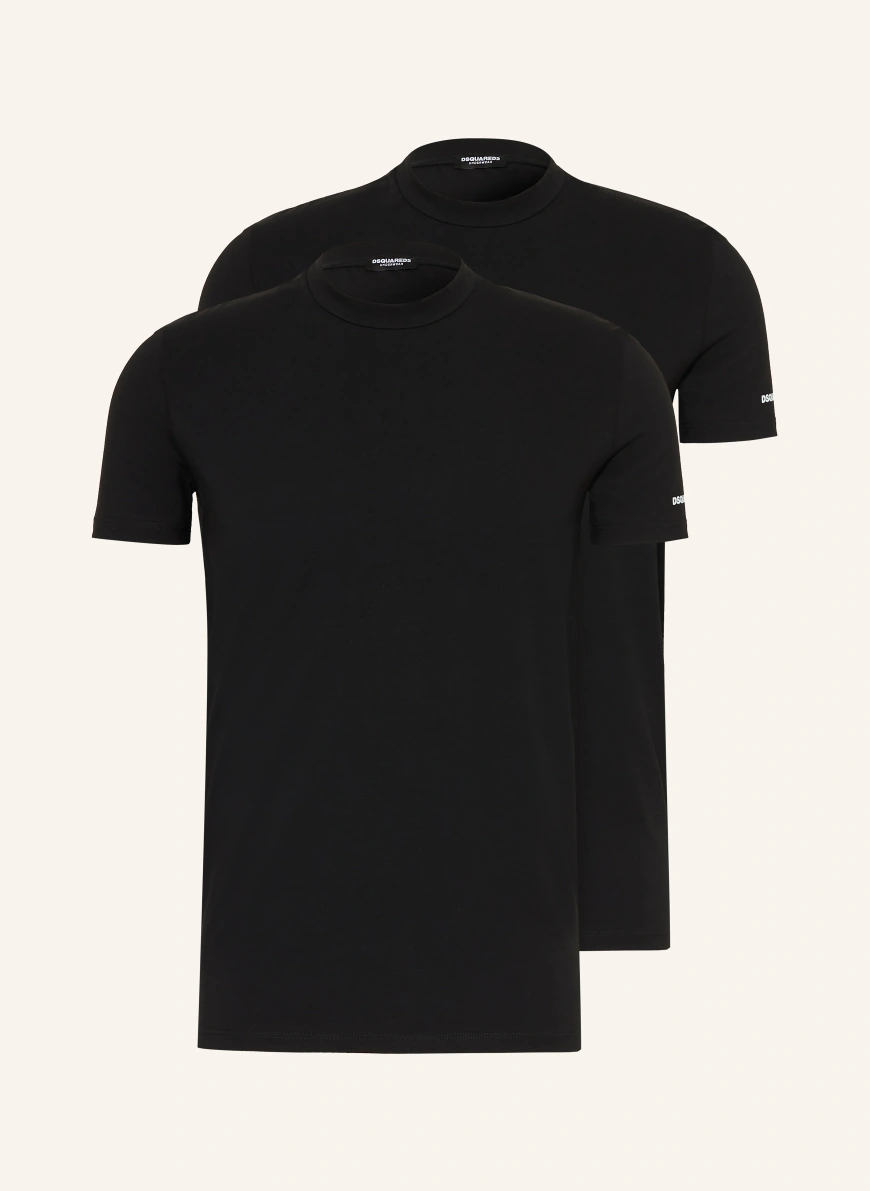 DSQUARED2 2er-Pack T-Shirts SCHWARZ