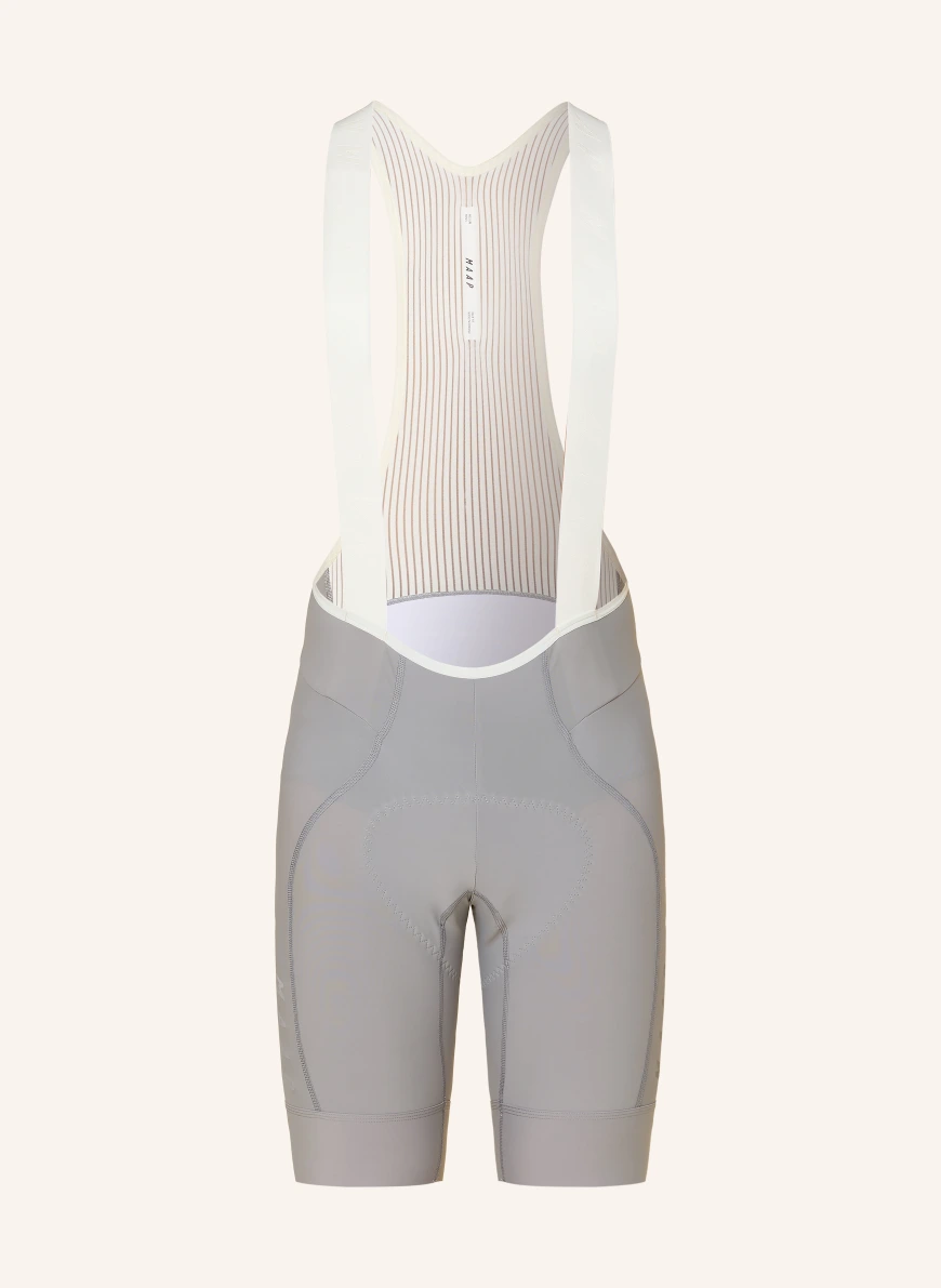 MAAP TEAM BIB EVO Cycling Shorts with Straps and Padded Seat Panel GRAY / WHITE