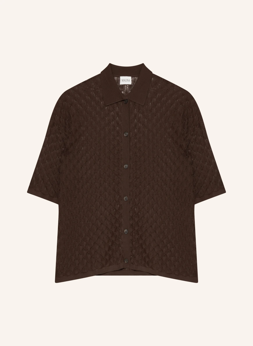 MALINA MOA Knit Blouse DARK BROWN