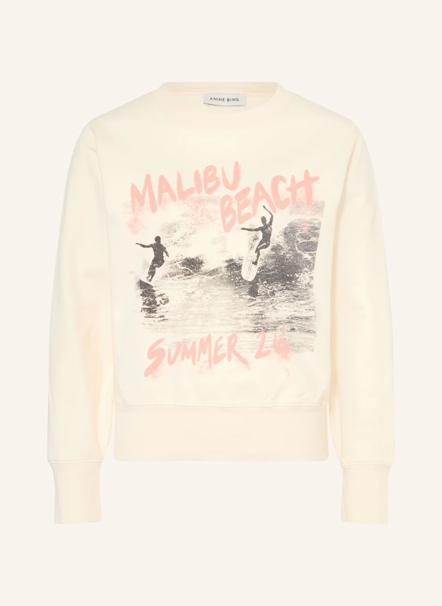 ANINE BING HARRY Sweatshirt ECRU / ORANGE / BLACK