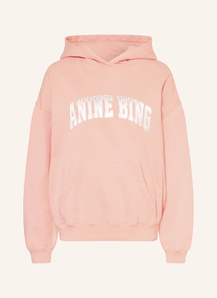 ANINE BING HARVEY Hoodie LIGHT RED / WHITE