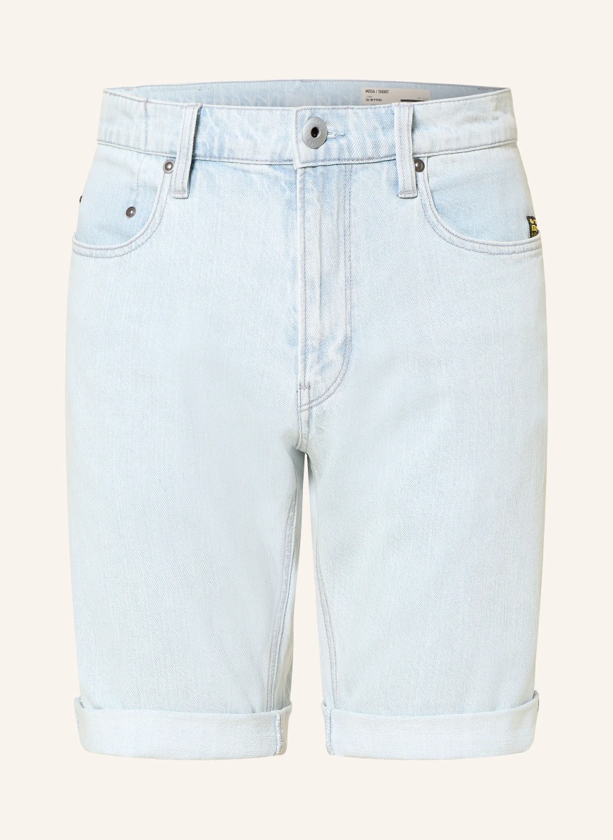 G-Star Șorturi de blugi MOSA Straight Fit H948 beached faded blue galena