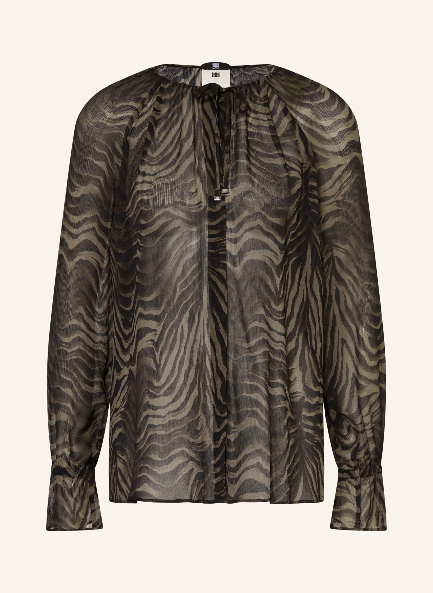 RIANI Bluse mit Rüschen BRAUN / SCHWARZ