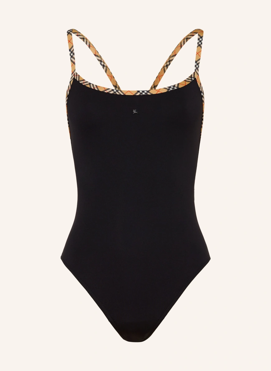 BURBERRY SATINE Swimsuit BLACK / BEIGE / RED