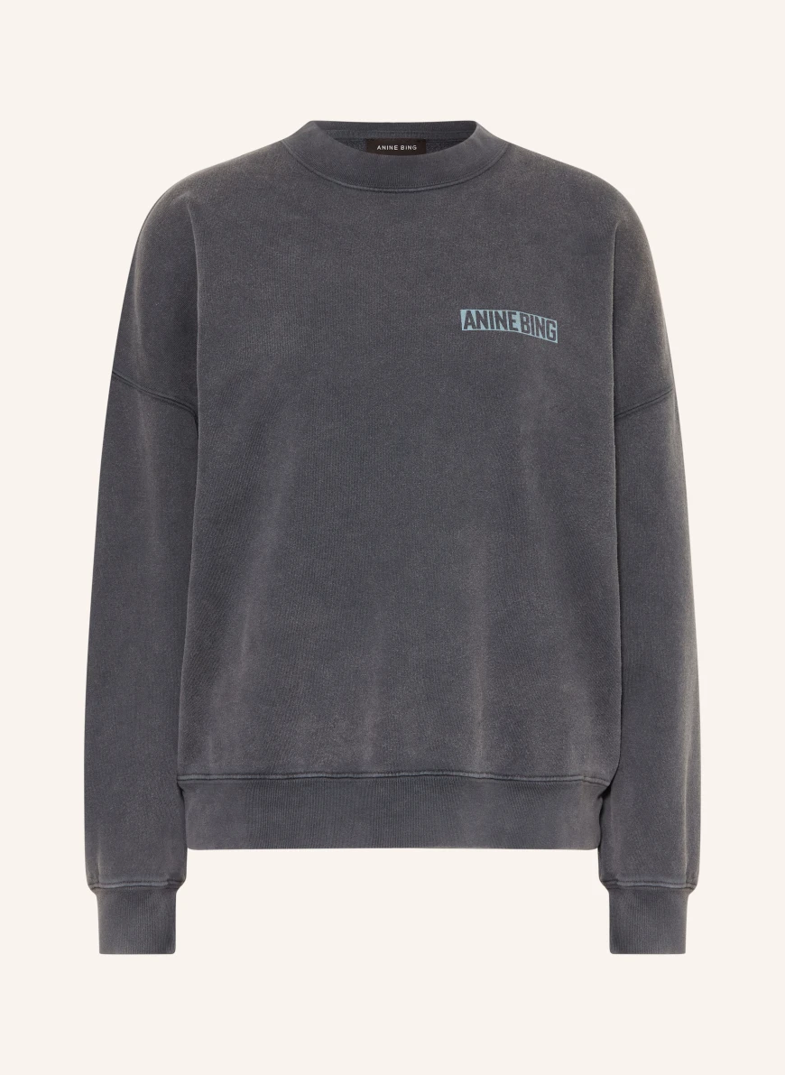 ANINE BING MILES Sweatshirt DARK GRAY / LIGHT BLUE