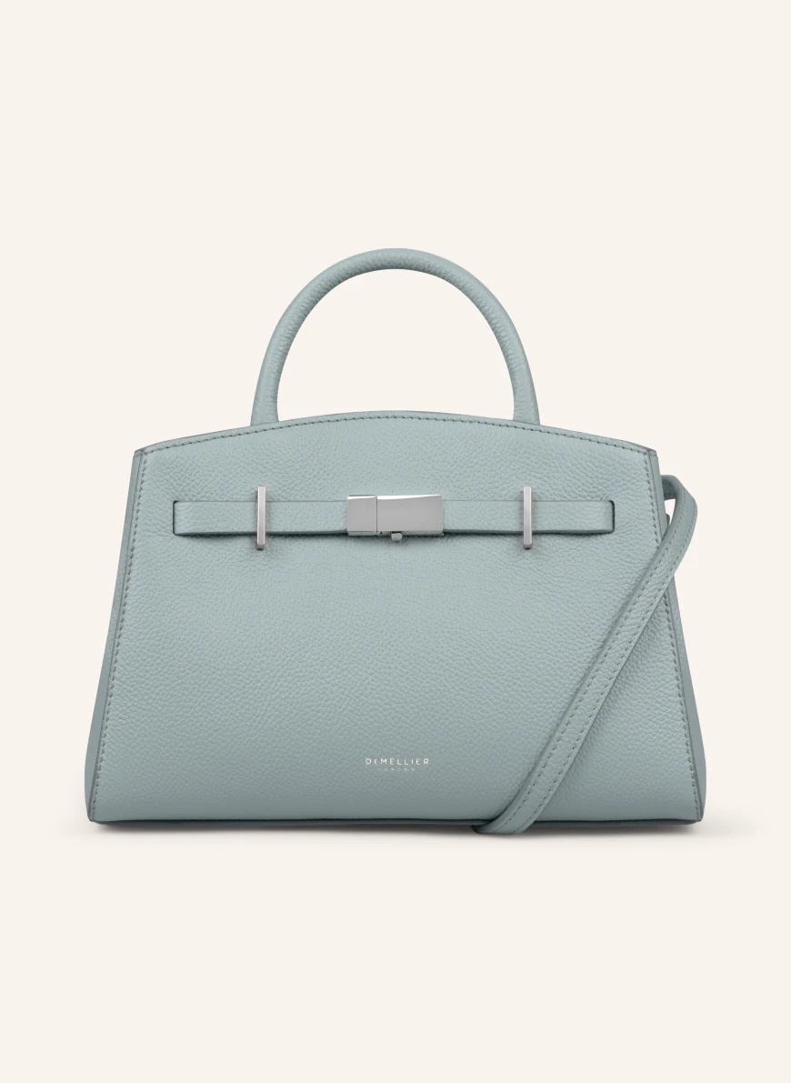 DEMELLIER THE SMALL HUDSON handbag LIGHT BLUE / SILVER
