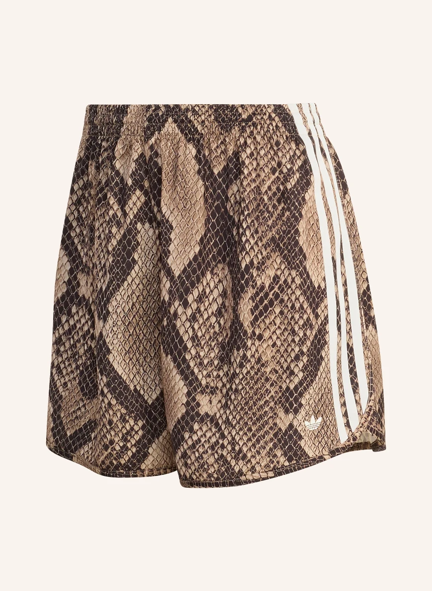 adidas Originals Satinshorts SNAKE PRINT SATIN BEIGE / DUNKELBRAUN / WEISS