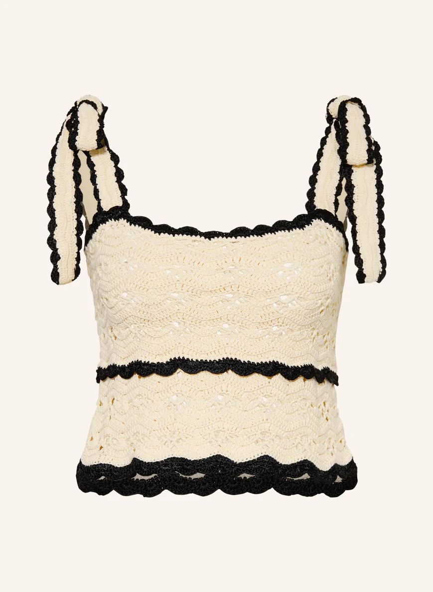 ZIMMERMANN Crochet Top ASTER CREAM / BLACK