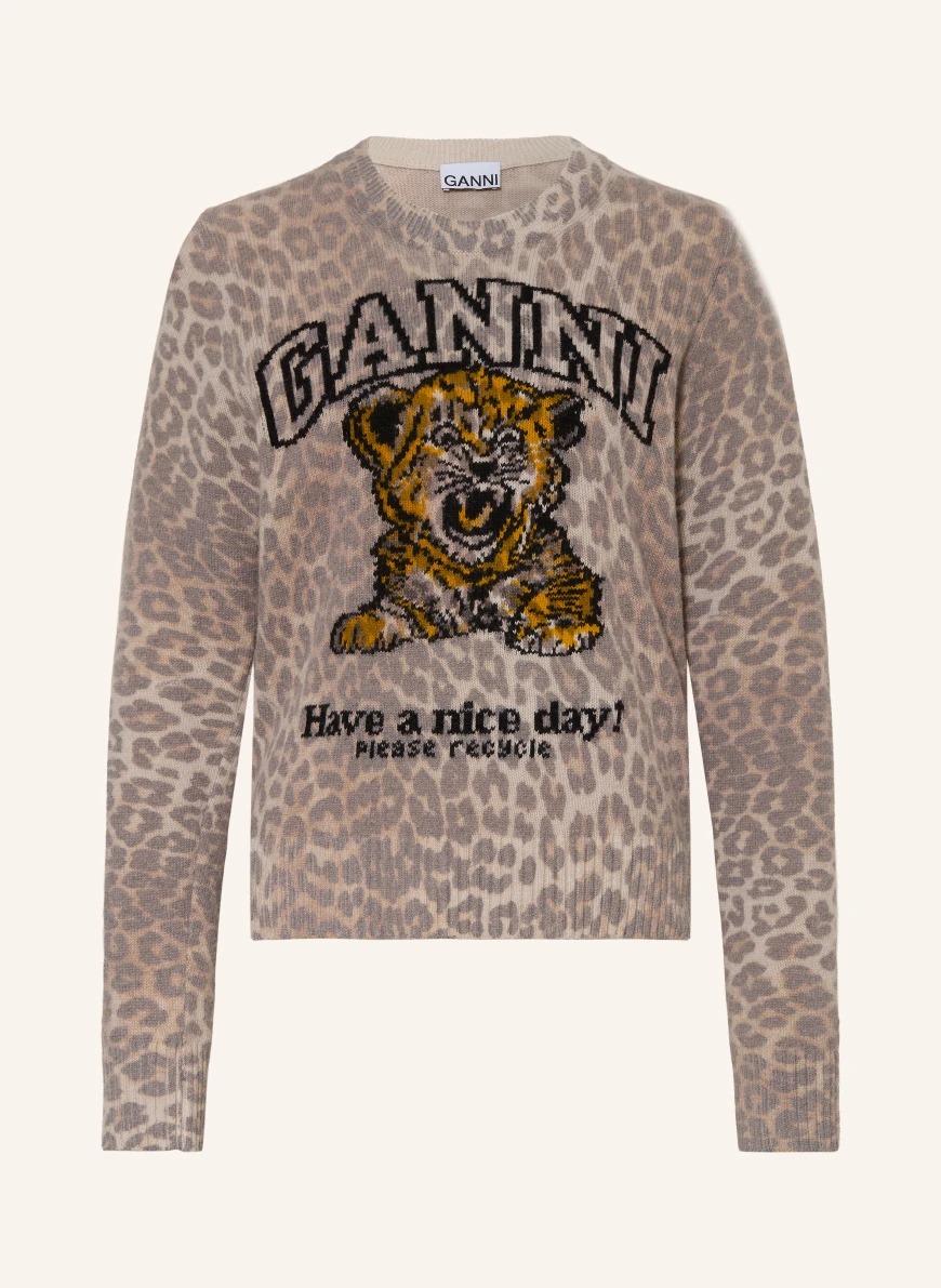 GANNI Pullover BEIGE / BRAUN / GRAU