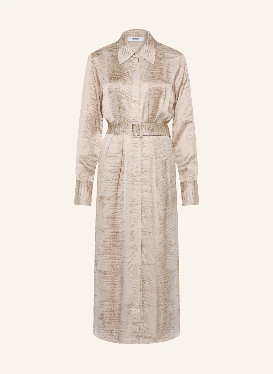 REISS Hemdblusenkleid SIENNA aus Satin BEIGE