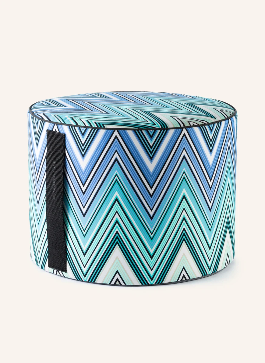 MISSONI Home Pouf KEW in hellblau/ türkis/ mint