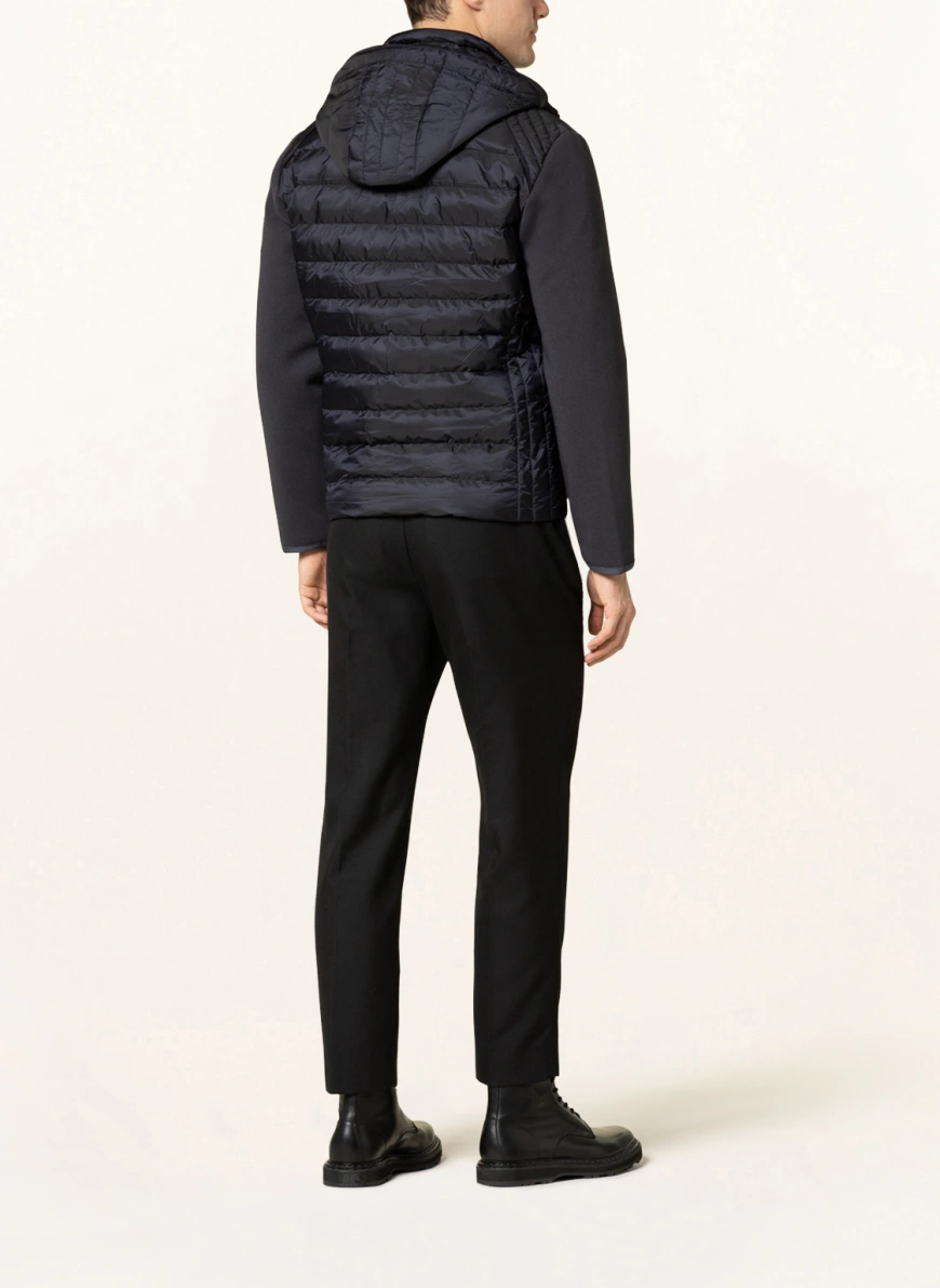 WELLENSTEYN Steppjacke MOL im Materialmix mit abnehmbarer Kapuze in dunkelblau SV11571