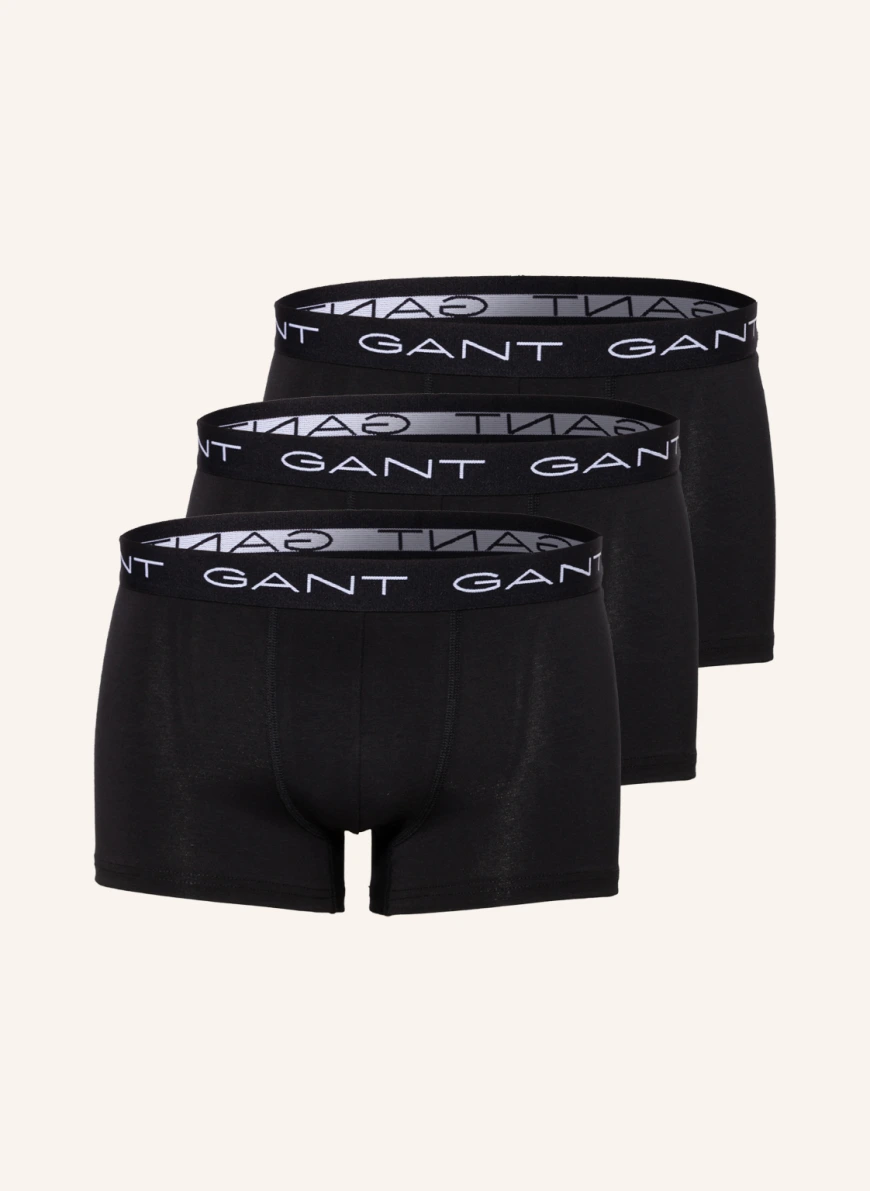 GANT 3er-Pack Boxershorts in schwarz